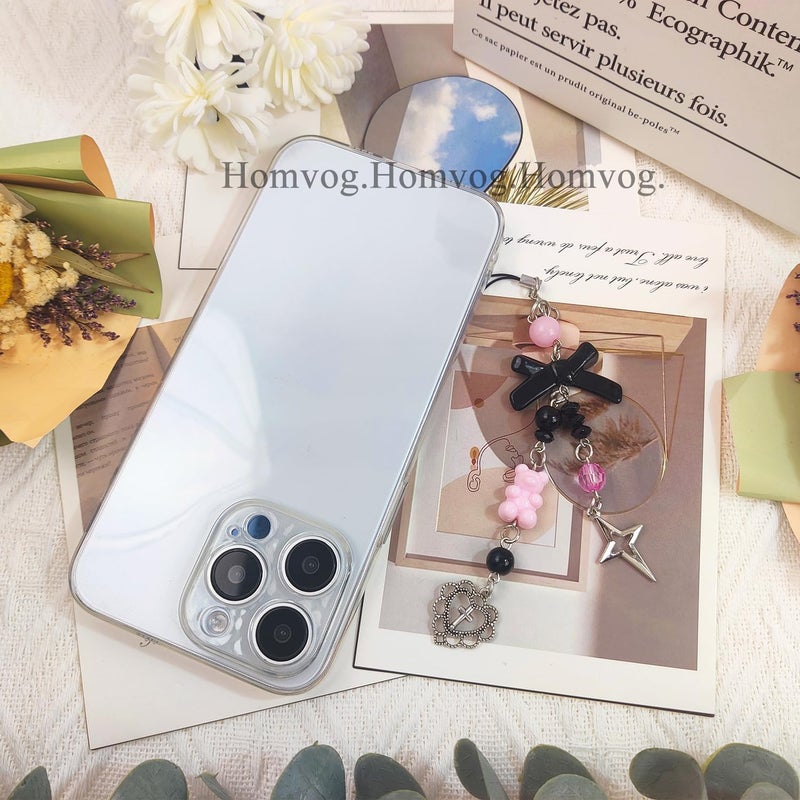cioatu 1-4PCS Cute Phone Charms Aesthetic Y2K Cell Phone Charms Strap Strawberry Butterfly Star PhoneCharm Y2K Accessories for Bag Keychain Airpods Camera Pendants Decor - Image 5